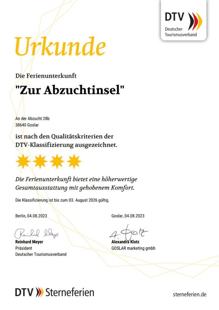 Ferienhaus Zur Abzuchtinsel Goslar Eksteriør billede